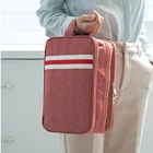 Красота кисти для макияжа, сумка, дорожная сумка Профессиональный Для женщин косметический чехол Водонепроницаемый косметичка отделение для сухого и мокрого Make Up Box