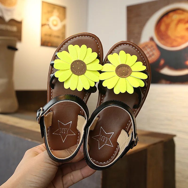 Для девочек Туфли Сандалии Летняя детская модная Нескользящая пляжная обувь для