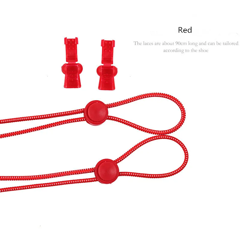 Red Nyacinth Красочные эластичные шнурки для обуви удобный замок красочные эластичные без завязок силиконовые шнурки ленивые шнурки для обуви для кроссовок - Цвет: Red
