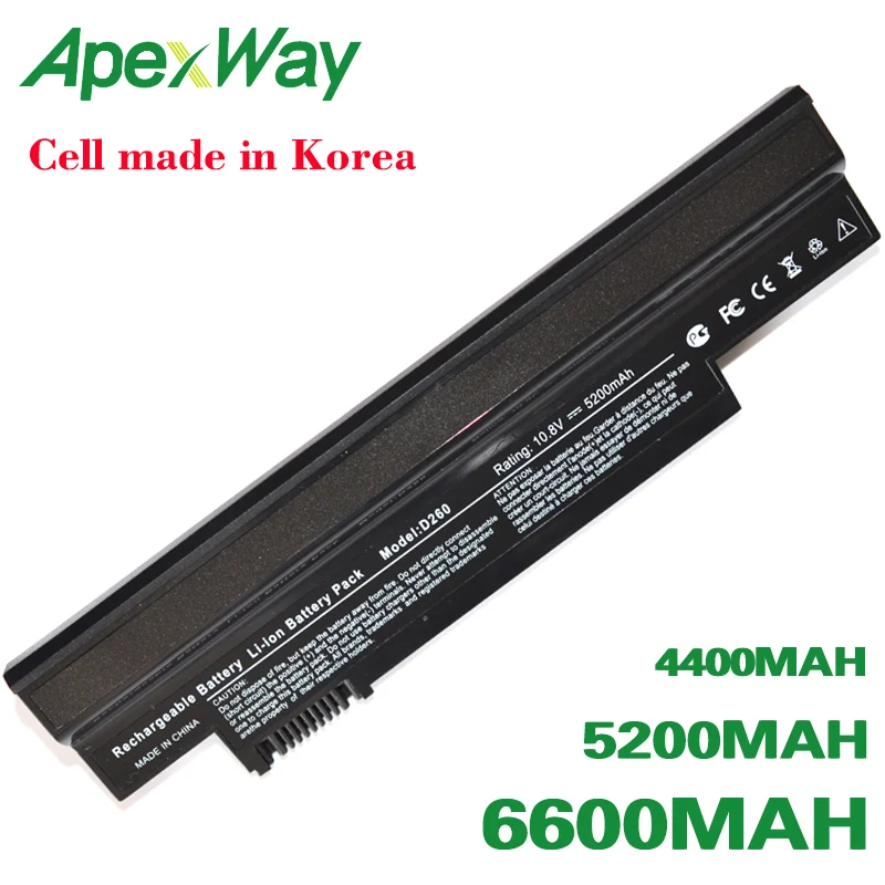 Черный аккумулятор ApexWay для Acer Aspire one 532h 532G UM09H31 UM09H36 UM09H41 UM09G31 UM09H56 UM09H70 UM09H73 UM09H75|battery