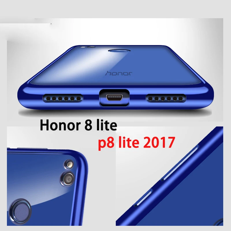 Для huawei Honor 8 Lite силиконовый чехол покрытие бампера Ясно Мягкие Tpu чехол для Honor 8 Lite на huawei P8 Lite Coque Капа