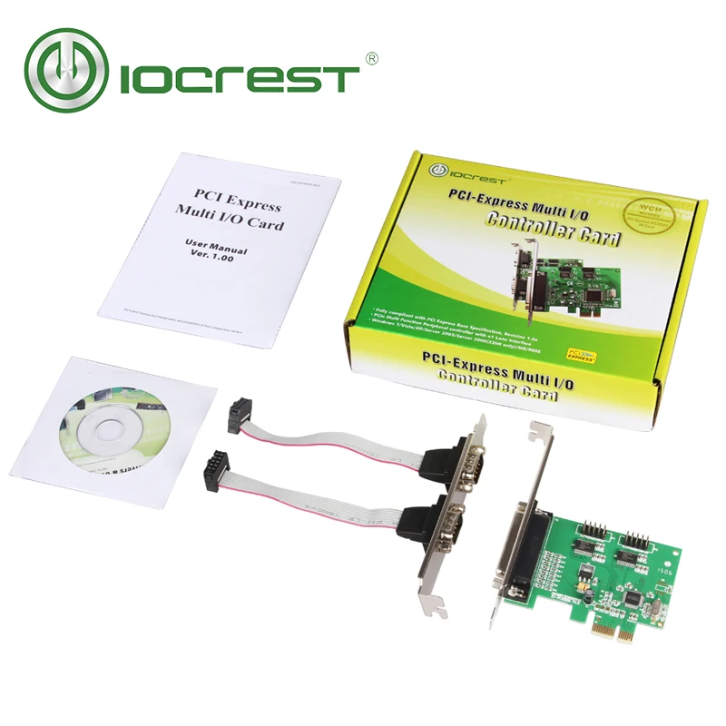 IOCREST PCIe 2 порта DB9 Серийный RS232 и 1 порт DB25 параллельный принтер (LPT1) I/O контроллер