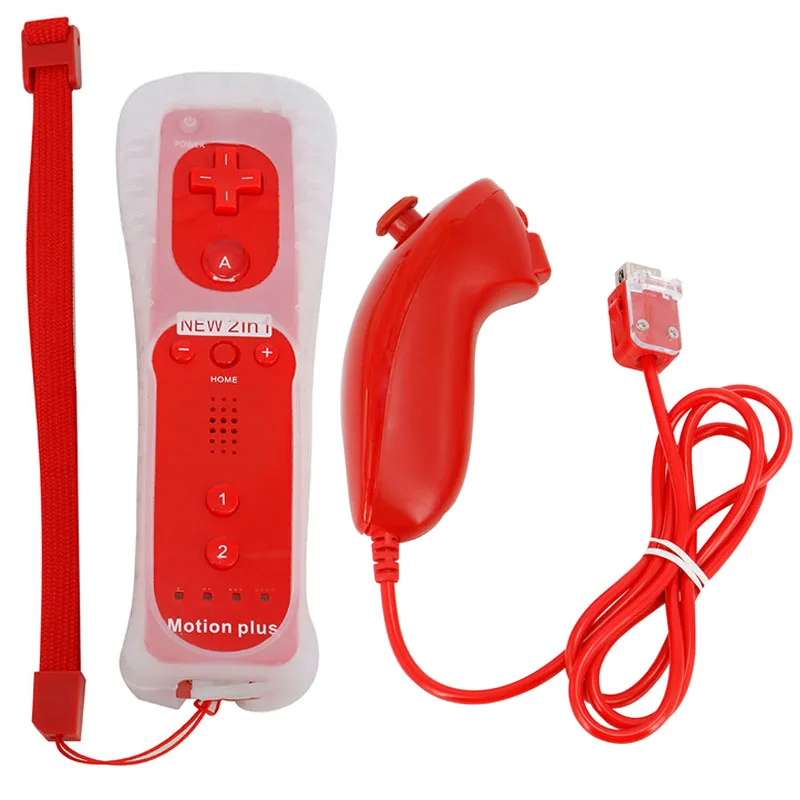 40 комплектов удаленных геймпадов + геймпад Nunchuk Встроенный Motion Plus для Wii с