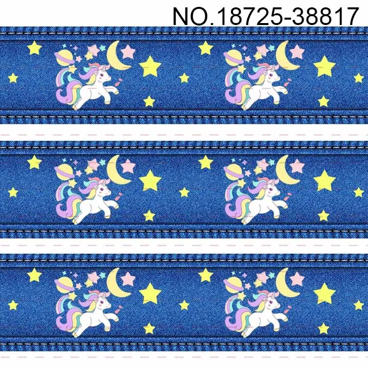 10 ярдов Различные размеры лента в рубчик с мультяшным рисунком