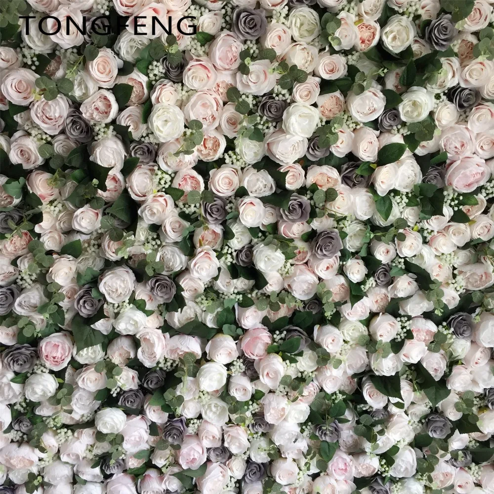 TONGFENG 24 шт./лот, смешанные цвета, Свадебный 3D цветок, Настенный Цветок, свадебное украшение, искусственный шелк, роза, пион, свадебный фон, украшение