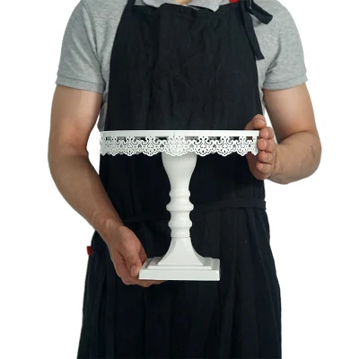 25cm SWEETGO прополка торт стенд 1 шт кекс лоток Кружевной Край Торт Инструменты украшение дома десерт стол украшения вечерние поставщики - Цвет: 25cm