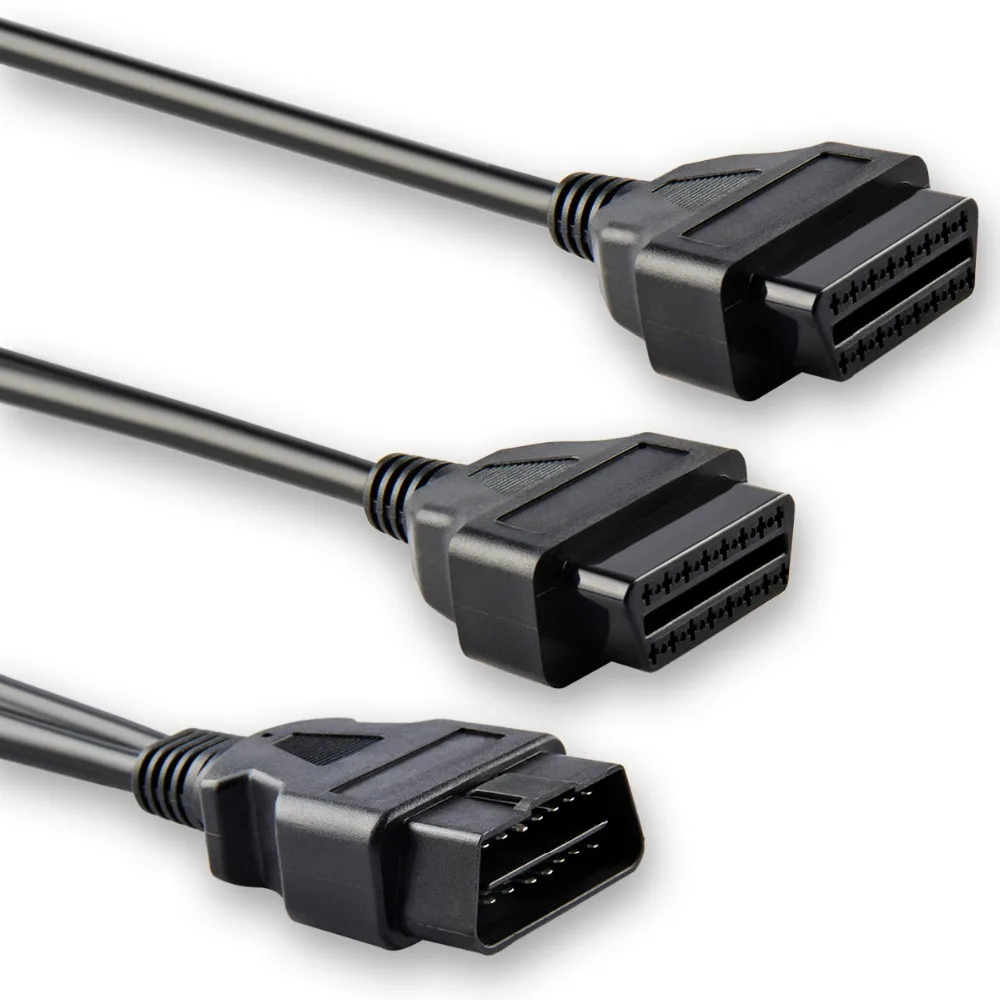 Диагностический Удлинительный разъем OBD2 16 штифтов 30 см 1 2 Папа гнездо