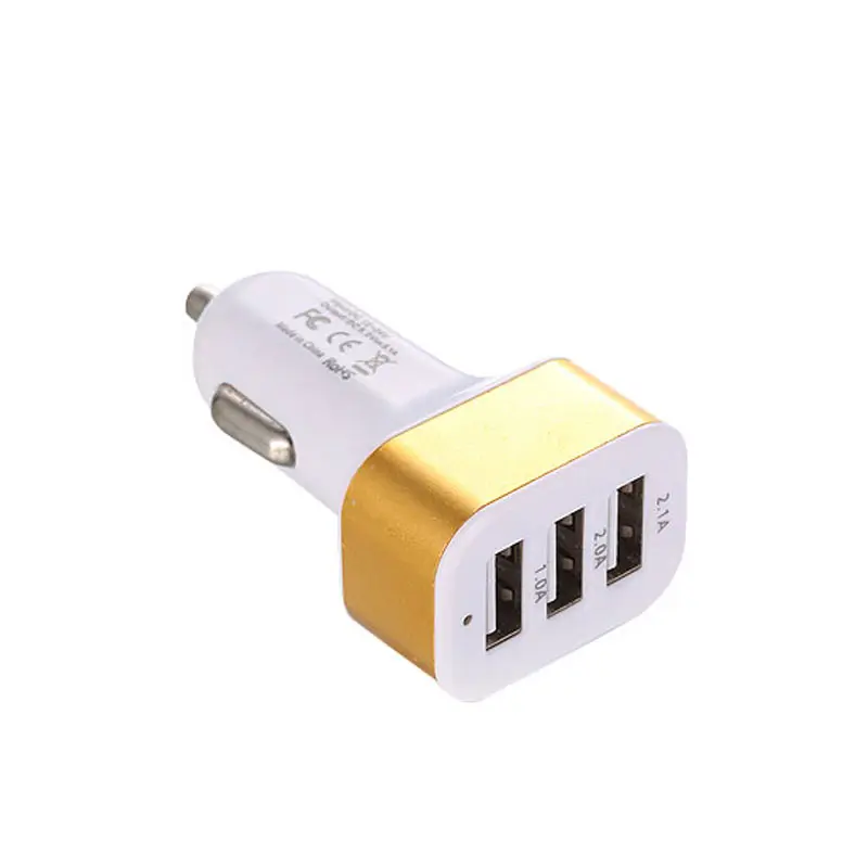 Универсальное тройное автомобильное зарядное устройство USB 3 порта 1 а 2 для iPhone 6