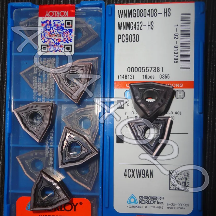 

WNMG080408-HS PC9030 WNMG432-HS PC9030 10pcs/box KORLOY Carbide blade