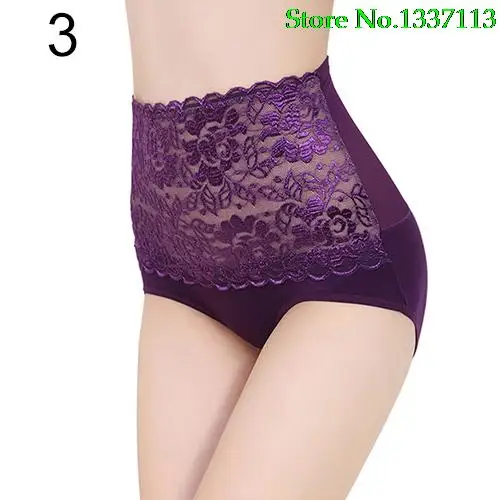 Красивые женские кружевные цветочные корректирующие трусики для коррекции