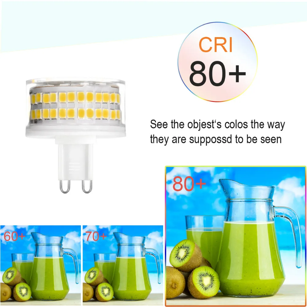 YWXLight 6 шт G9 светодиодный светильник 9 W AC 220 V светодиодный лампы 88 светодиодный 2835SMD Светодиодный прожектор люстра заменить 90 W галогенная лампа