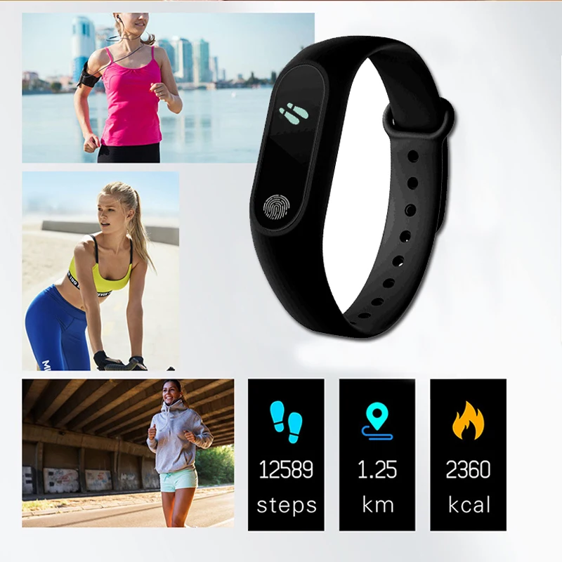 Спортивные Смарт часы браслет для мужчин и женщин Smartband Android IOS фитнес трекер
