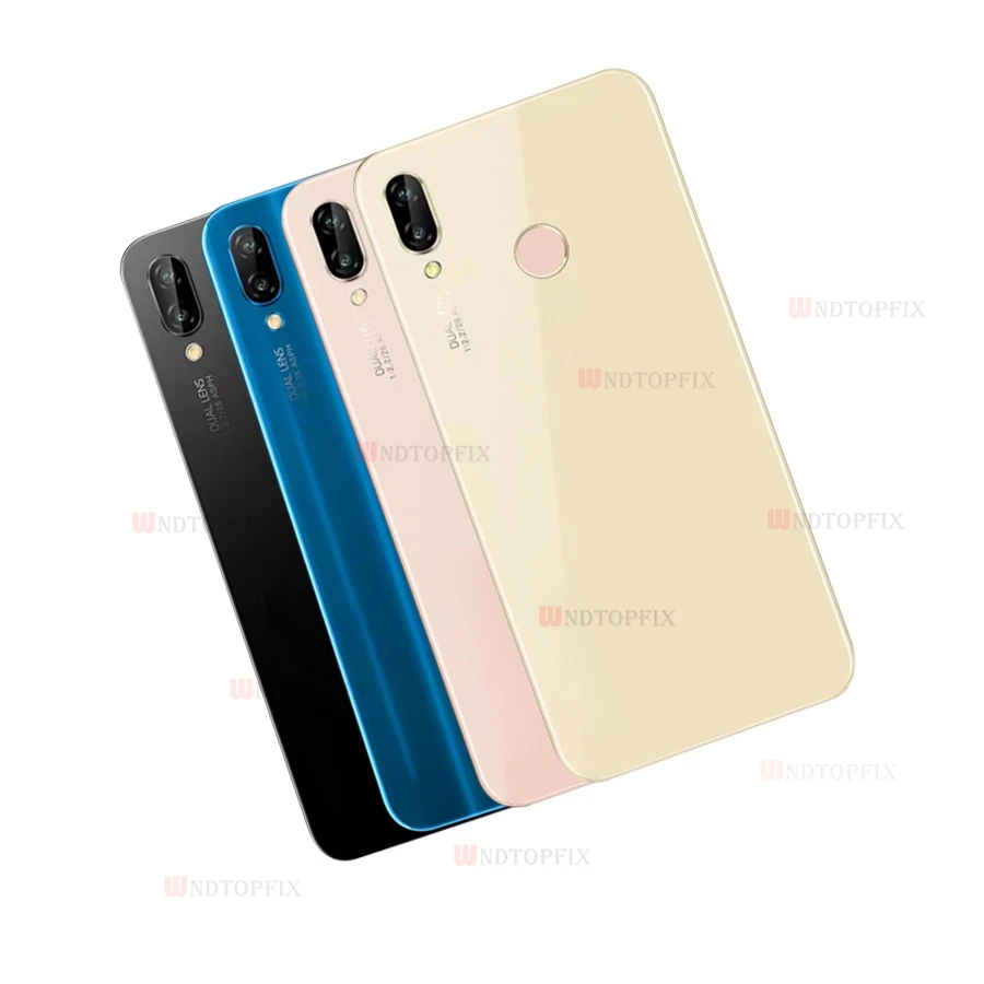 Задняя крышка батарейного отсека для Huawei P20 Lite стеклянная с объективом камеры |