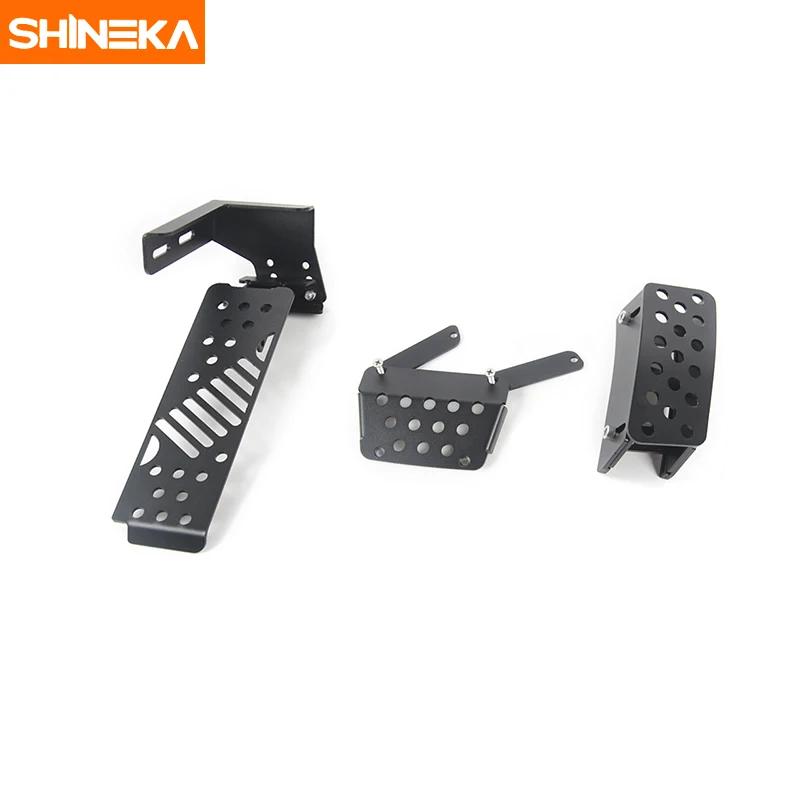 SHINEKA металлические педали тормоза для лифта колодки ног покрытия педалей Jeep Wrangler