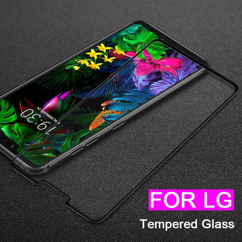 Закаленное стекло с полным покрытием для LG G8 ThinQ Защита экрана V20 V30 V40 Thinq q6 g6 K10 2017 K8