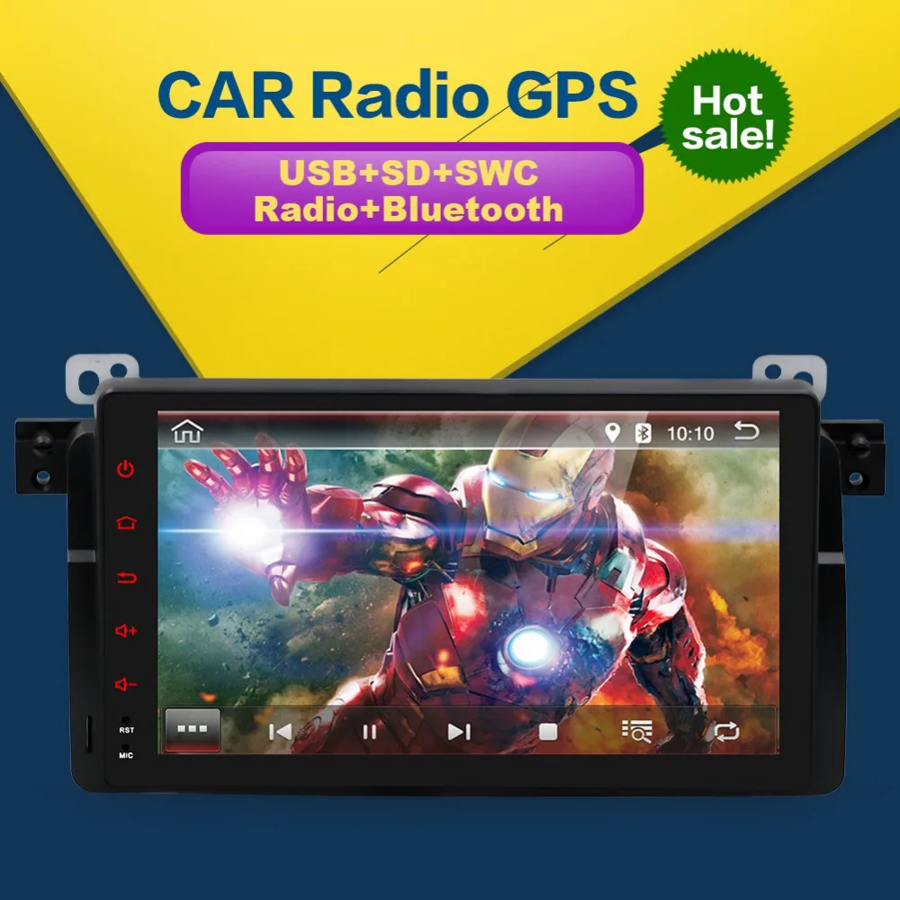 Bosion Android 7 1 Quad 4 Core Fit BMW E46 M3 автомобильный DVD gps Navi Wi-Fi г BT Радио RDS 2 ГБ Оперативная