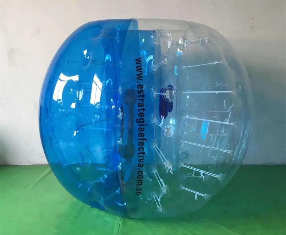 blue and clear 1,0 мм ТПУ надувные Zorb 1,5 м пузырь футбольный мяч надувной бампербол пузырь Футбол для взрослых - Цвет: blue and clear