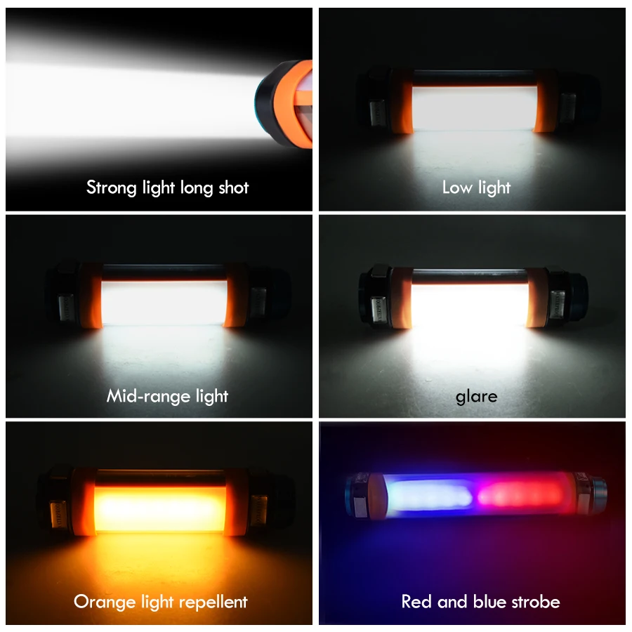 EeeToo светодиодный светильник вспышка IP67 Водонепроницаемый походный фонарь 18650 USB