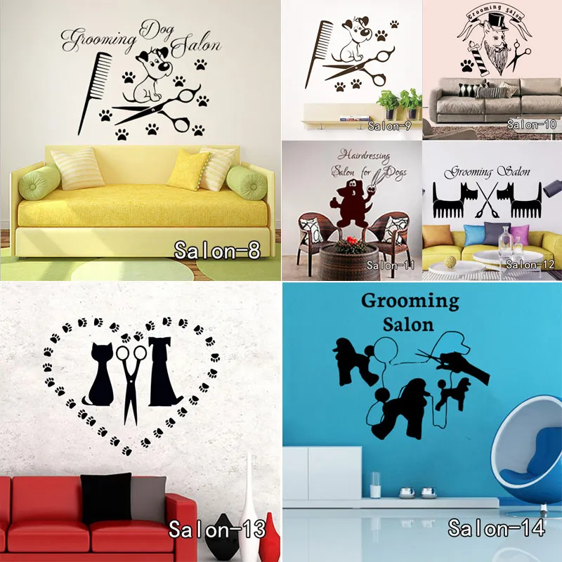 Настенная Виниловая наклейка для ухода за собакой и кошкой|home decor|salon wall stickerswall