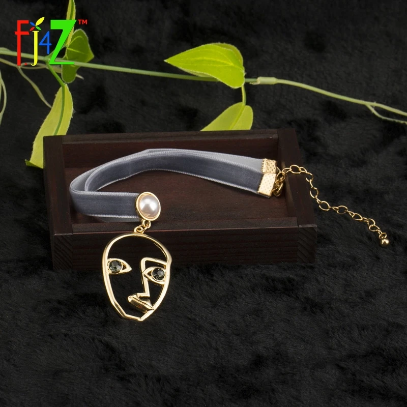 Новое поступление партии моды ретро Velvet Band имитация жемчуга кристально