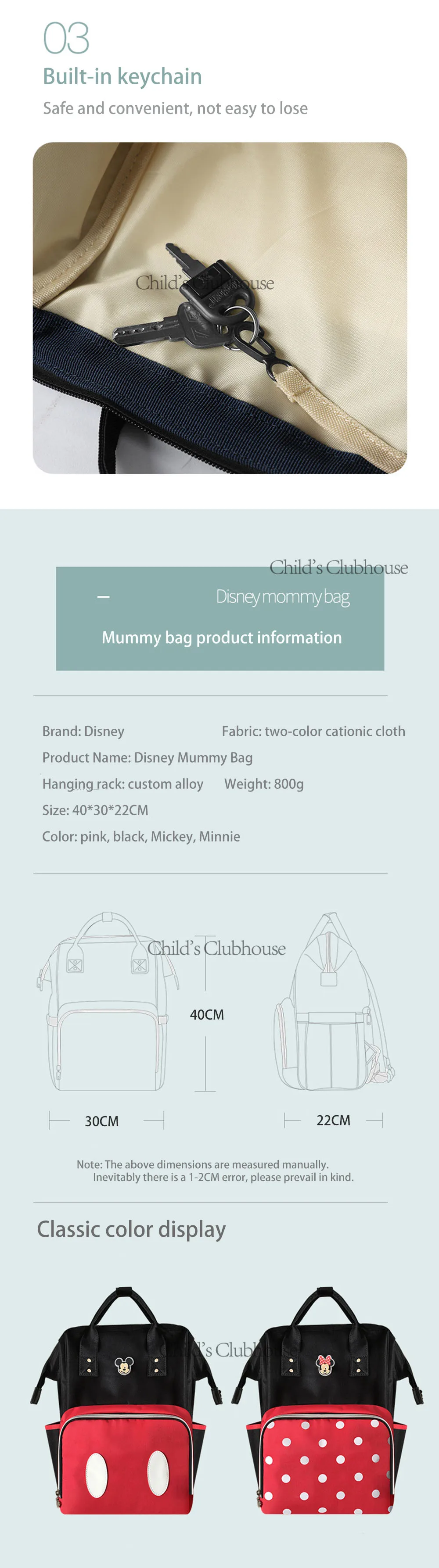 Рюкзак disney для малышей, сумки для ухода за подгузниками, грелка для бутылочек, рюкзак для мам с рисунком Минни Микки Маус, женские сумки для беременных