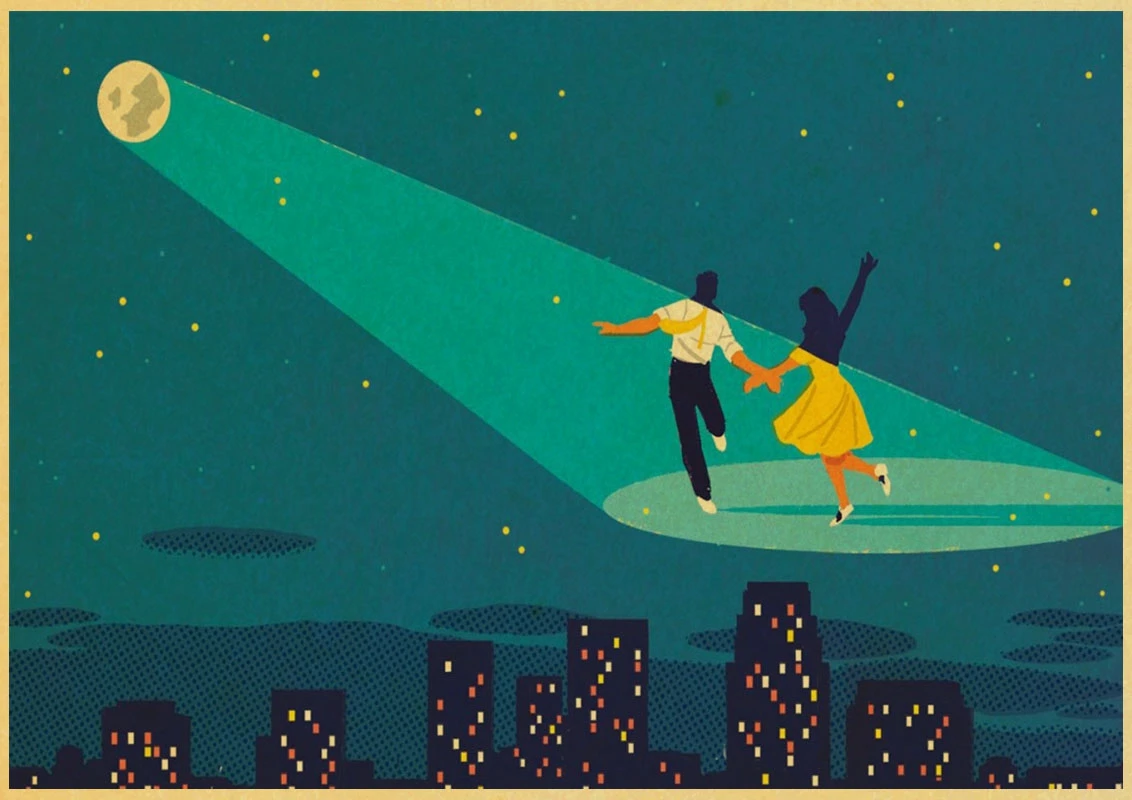 La Land ретро постер винтажный постер настенное украшение художественная крафт-бумага настенные постеры кино украшение дома деко