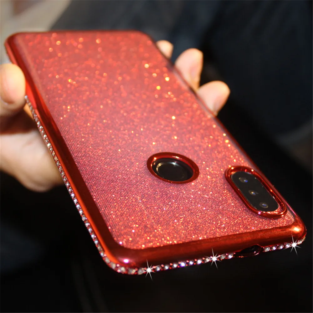 Чехол сверкающий с блестками для huawei honor 7A 7X 7C 8X 8A 9 V 10 Lite 20 i 9X Pro Y5 Y6 Y7 Prime Y9 со стразами Стразы крышка