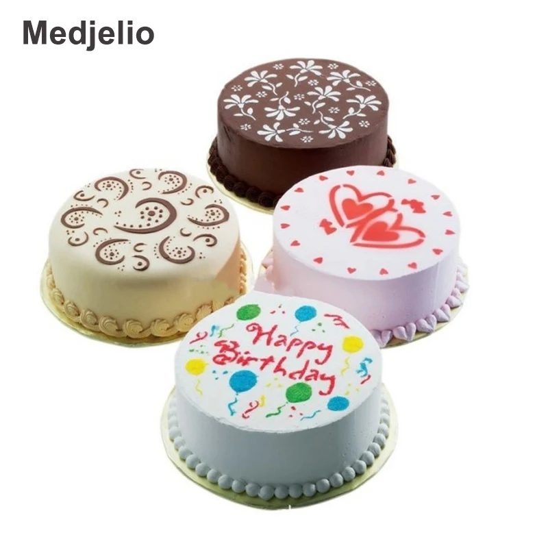 Меджелио 4 шт. рождественский стиль латте Искусство Цветы сладкое сердце спрей