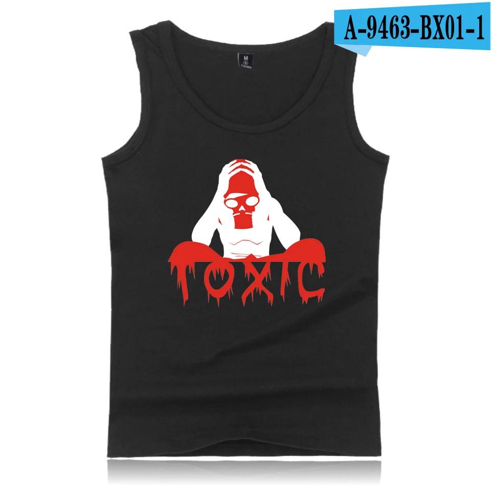 Kpop "Toxic" Летний мягкий модный жилет без рукавов для бега, для фитнеса, спортивный жилет, уличный стиль, Модный повседневный - Цвет: black