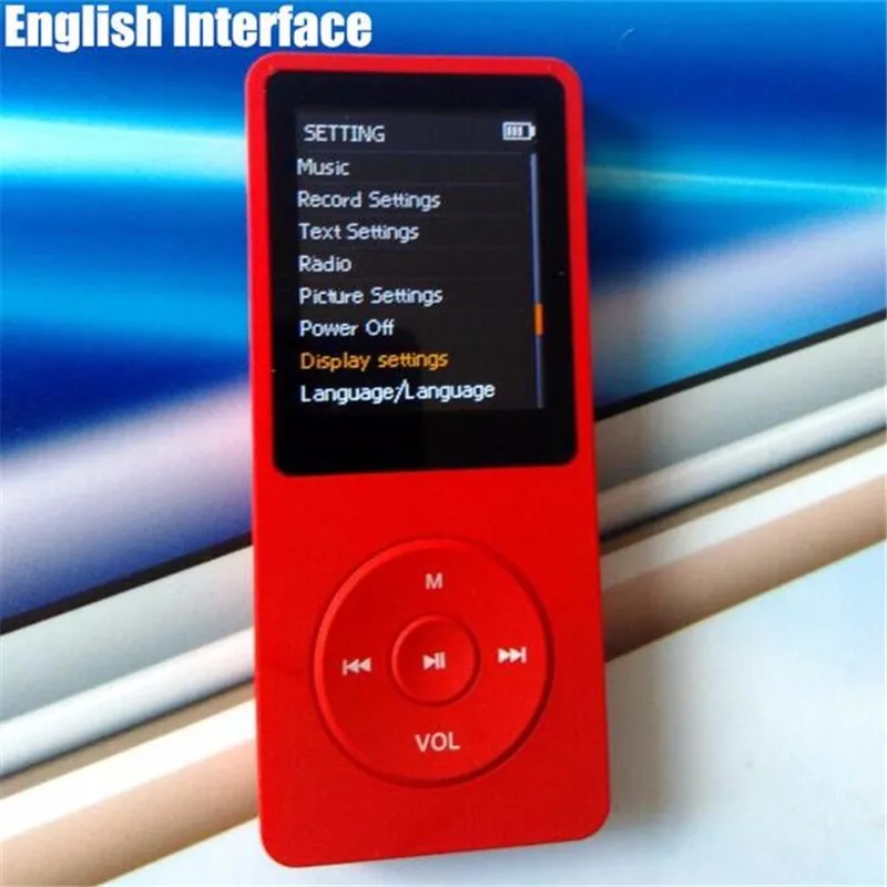 1," TFT экран 4 Гб HiFi спортивный музыкальный MP3-плеер с TF/SD слотом для карт(максимальная поддержка 32 ГБ), FM, рекордер, электронная книга, 80 ч рабочее время - Цвет: Красный