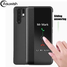 Flip Cover Leather Phone Case For Huawei P30 P40 Pro P30pro P20 Lite P10 Plus P 30 20 10 P10plus P20lite P20pro Smart View Case