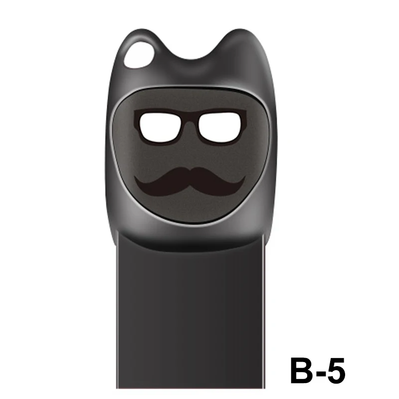 Милые Мультяшные USB флеш-накопители, 64 ГБ, флеш-накопители, Personalizado, 32 ГБ, 16 ГБ, 8 ГБ, флеш-накопители, USB флешки для пары, девушки, свадебный подарок - Цвет: B5Black