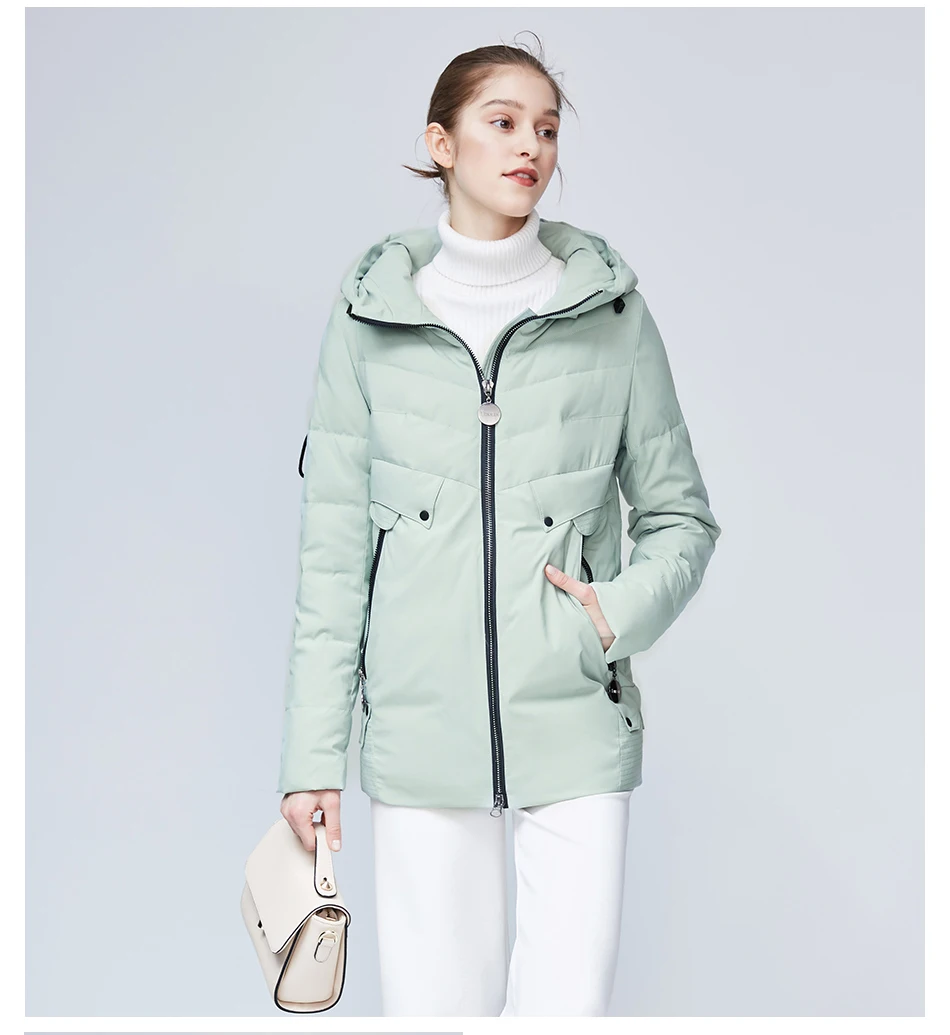 EURASIA New Brand Hooded Womens Winter Coat Full Jacket Thick Parkas Zipper Sustans Lady Jackets Outerwear Green YD1860
