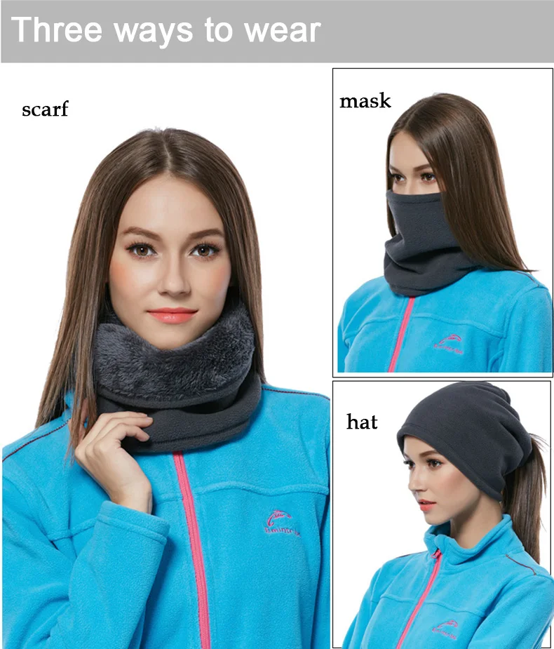 Facecozy женская зимняя спортивная шапочка многофункциональная Женская флисовая шапка теплая мягкая Толстая охотничья походная альпинизм, лыжи шарф