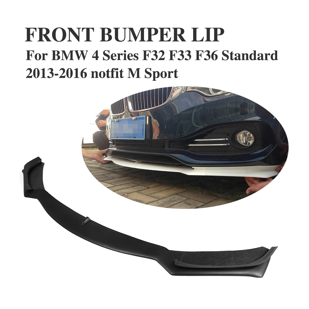 

Front Bumper Lip Spoiler Apron For BMW 4 Series F32 F33 F36 Standard 2013-2016 Not For M Sport FRP Black Unpainted