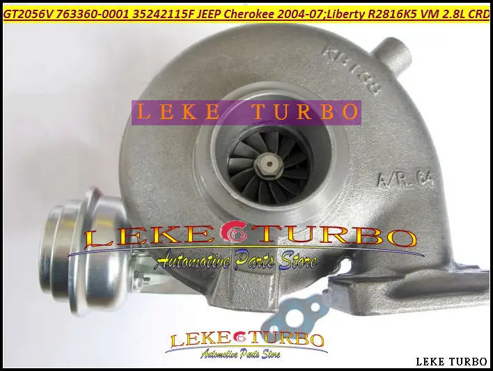Турбокомпрессор GT2056V 763360 35242115F 763360-0001 763360-5001S Для Jeep Cherokee 2004-07 Liberty 2004 R2816K5 VM 2.8L CRD |