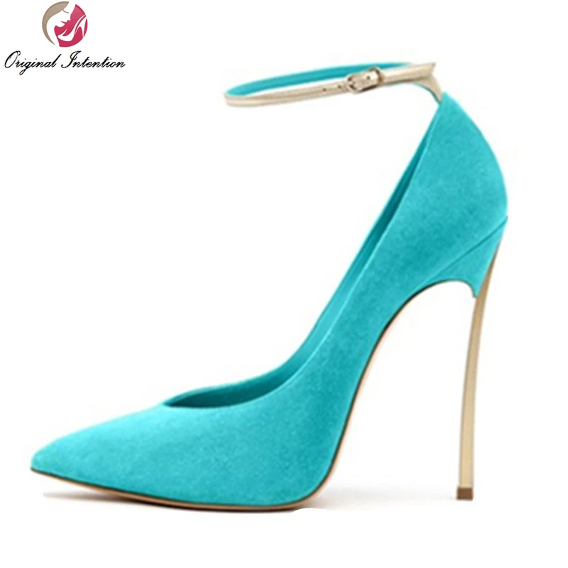 Женские туфли лодочки с острым носком на тонком каблуке размеры 4 10 5|blue shoes|blue shoes