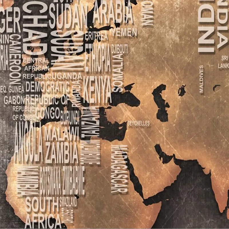 Пользовательские обои Античная Карта мира фон для гостиной украшение стены