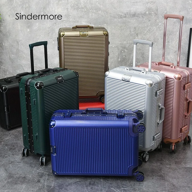 Sindermore 20 &quot24&quot 26 &quot28&quot PC VS алюминий рамки путешествия чемодан с выдвижной ручкой