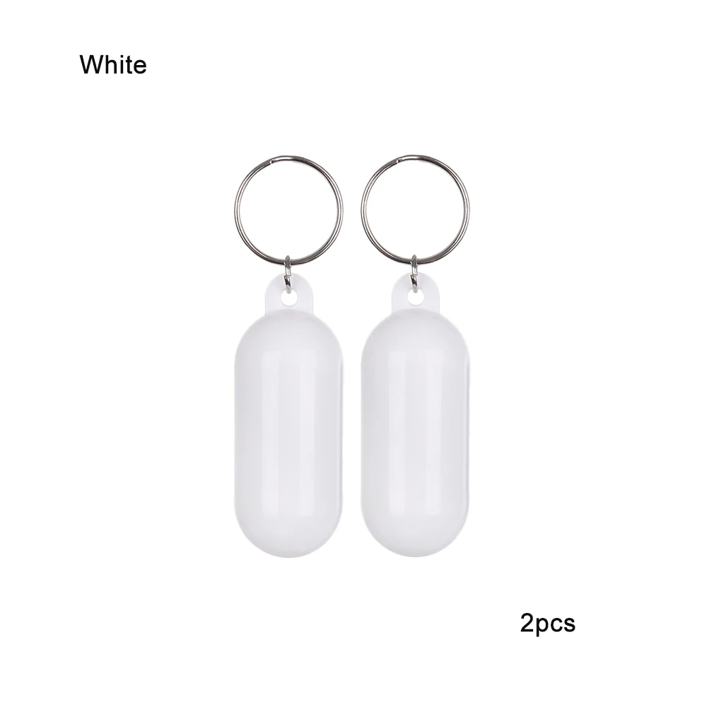 White 2PC 1/2 шт. Пластик пс+ метал плавающее кольцо для ключей каяк брелок с байонетным разъемом брелок Морской парусный спорт поплавок ключи Пряжка гребная инструменты для лодок - Цвет: White 2PC