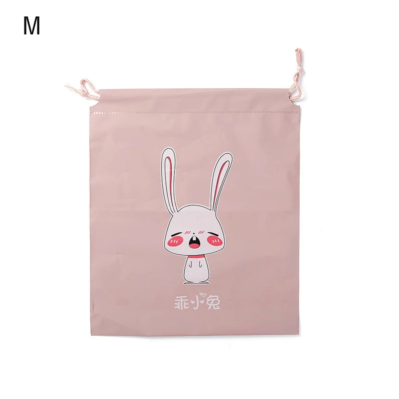 Pink M BalleenShiny PE 40*36 см мультфильм животных шнурок сумки для хранения ткань обуви Макияж Neaten мешок водонепроницаемый путешествия сумки - Цвет: Pink M