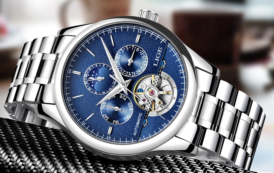 Relojes LIGE Мужские автоматические механические Спортивные часы мужские роскошные Брендовые повседневные часы мужские наручные часы армейские часы relogio masculino