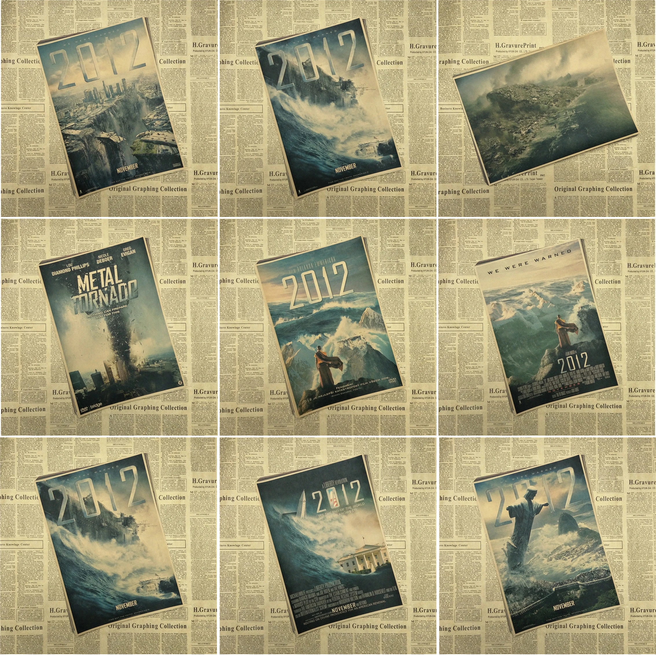 Виниловые наклейки на стену Roland Emmerich 2012|wall sticker|retro posterhome furnishings |