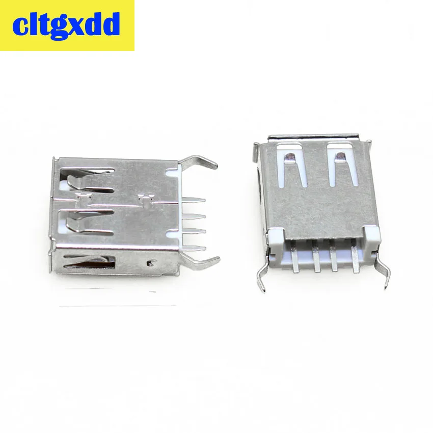 cltgxdd 10Pcs/Lot usb female connect Port 2.0 Type A Female 4 Pin Crimping Charge Plug Socket Jack Connector Wire Adapeter |