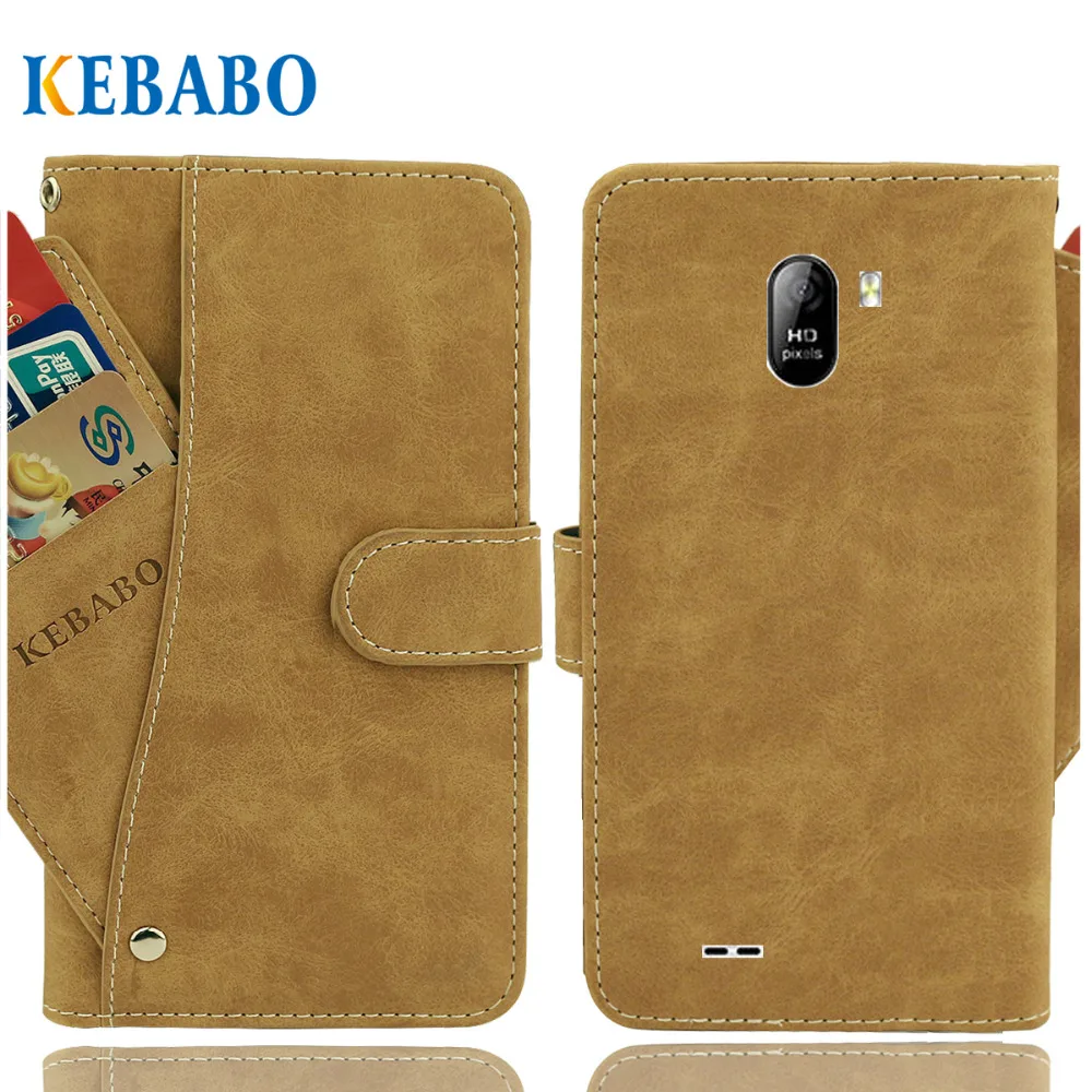 Кожаный кошелек BQ 5009L трендовый чехол 5 &quot винтажный кожаный флип для телефона в