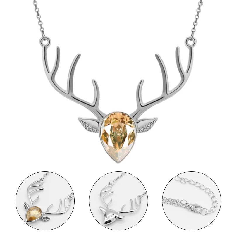 Модный изысканный Kawaii Рождественский олень колье ожерелье и кулон для женщин