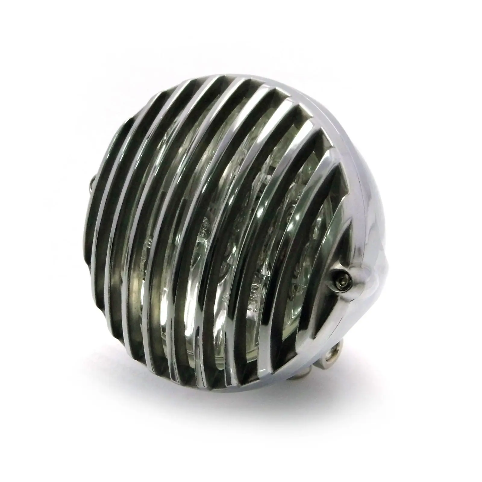 

5" Chrome COB LED Grill Motorcycle Headlight For Harley Dyna Softail Sportster Touring V-Rod ...