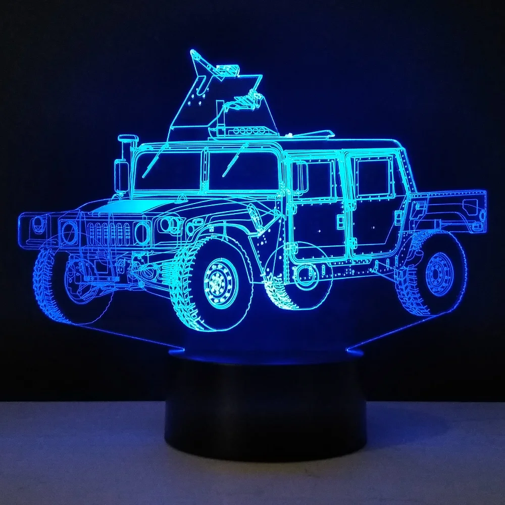 Грузовик 3D LED Настольная лампа метакрилатная тарелка ремесло ночник