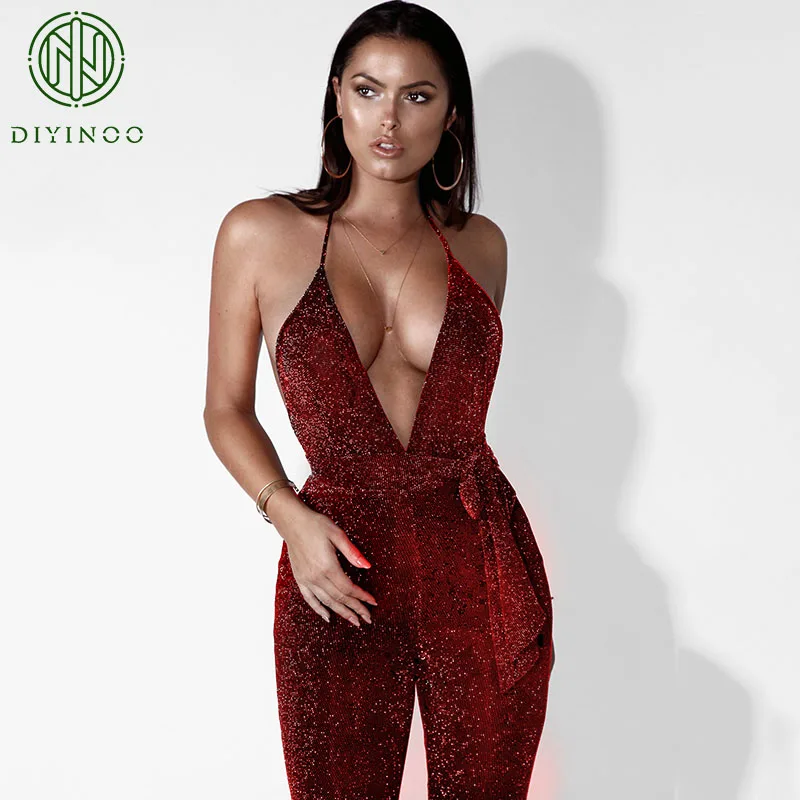 DIYINOO 2018 весной и новые летние модные Спагетти ремень Sexy v образным вырезом Золотой