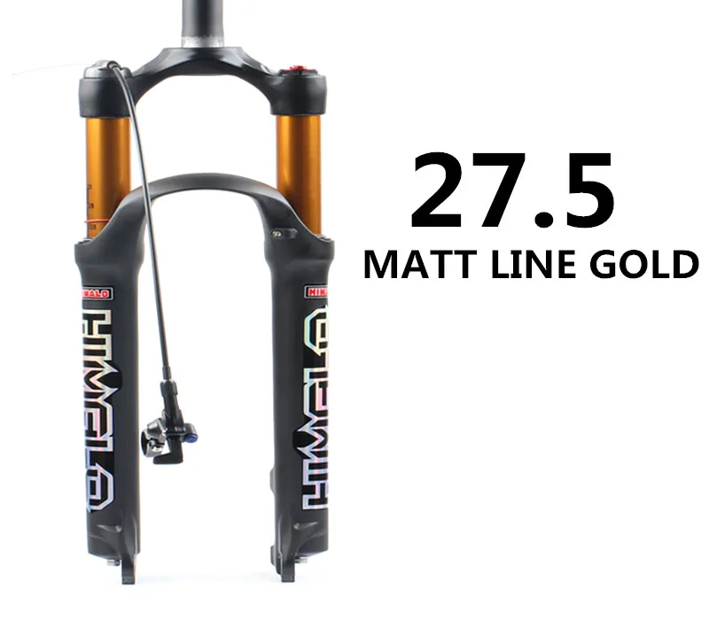 27.5 matt line gold Велосипедная воздушная вилка 26 27,5 29 ER MTB горная подвесная вилка воздушная устойчивость амортизирующая линия для более SR - Цвет: 27.5 matt line gold